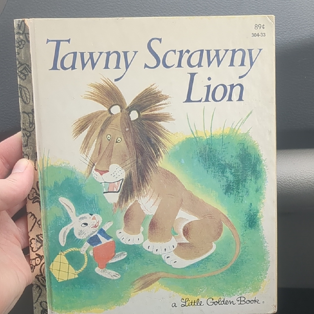 Vintage 1952 Little Golden Book Tawny Scrawny Lion